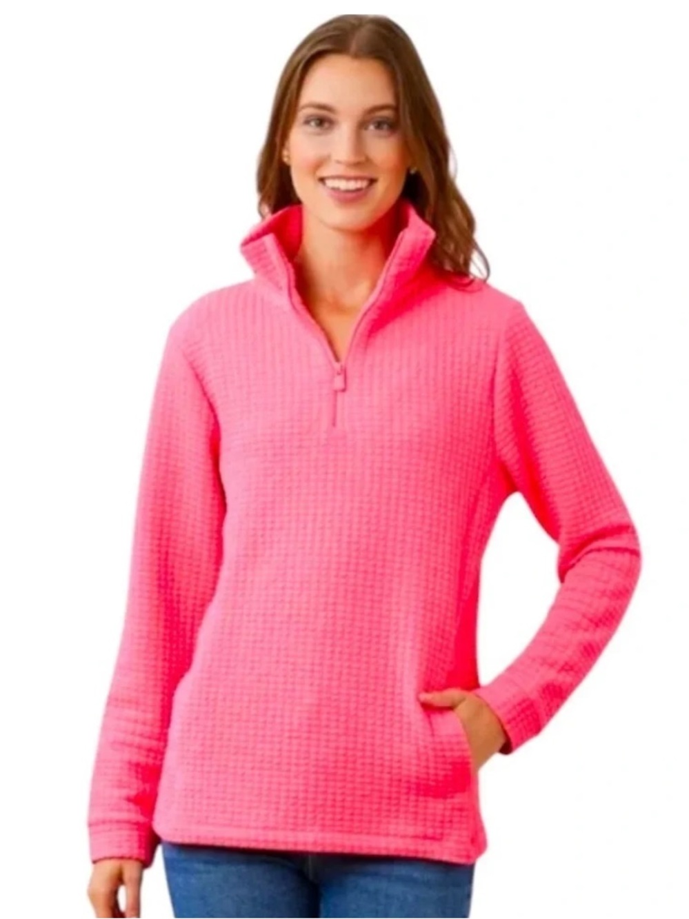 Dudley Stephens Half-Zip Waffle Knit Pullover